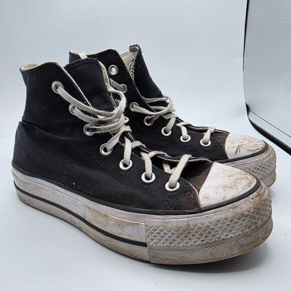 Converse Chuck Taylor Platform Womens Size 7 Black Sneaker Shoes Casual - Picture 1 of 15